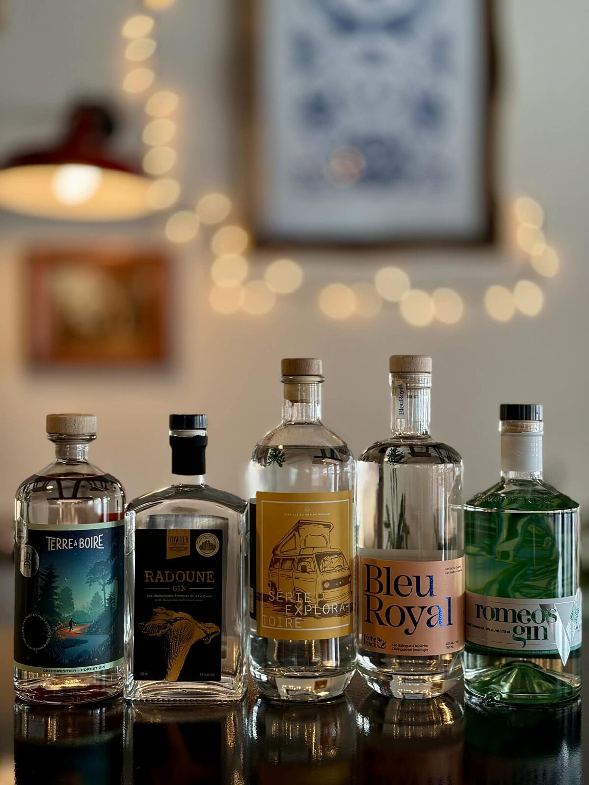 Spiritueux québécois au bar